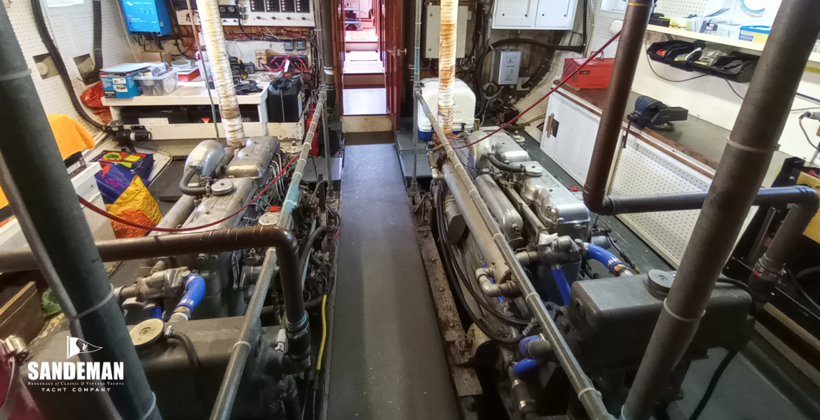 Engine room view aft