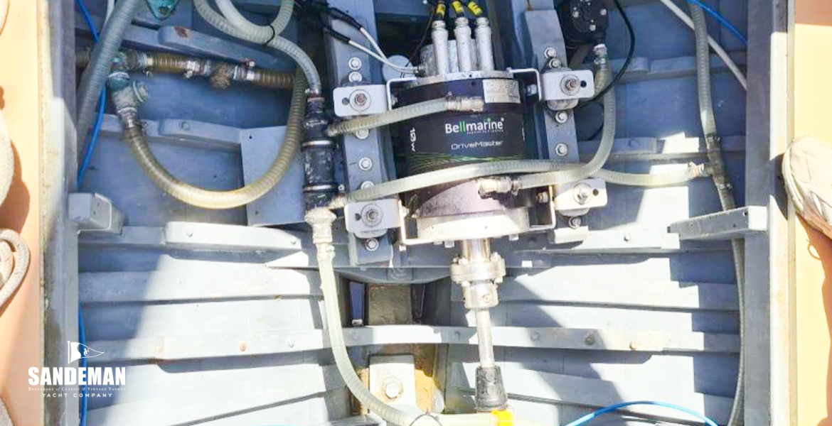 Electric motor under cockpit sole [Photo: FF Boat Works]