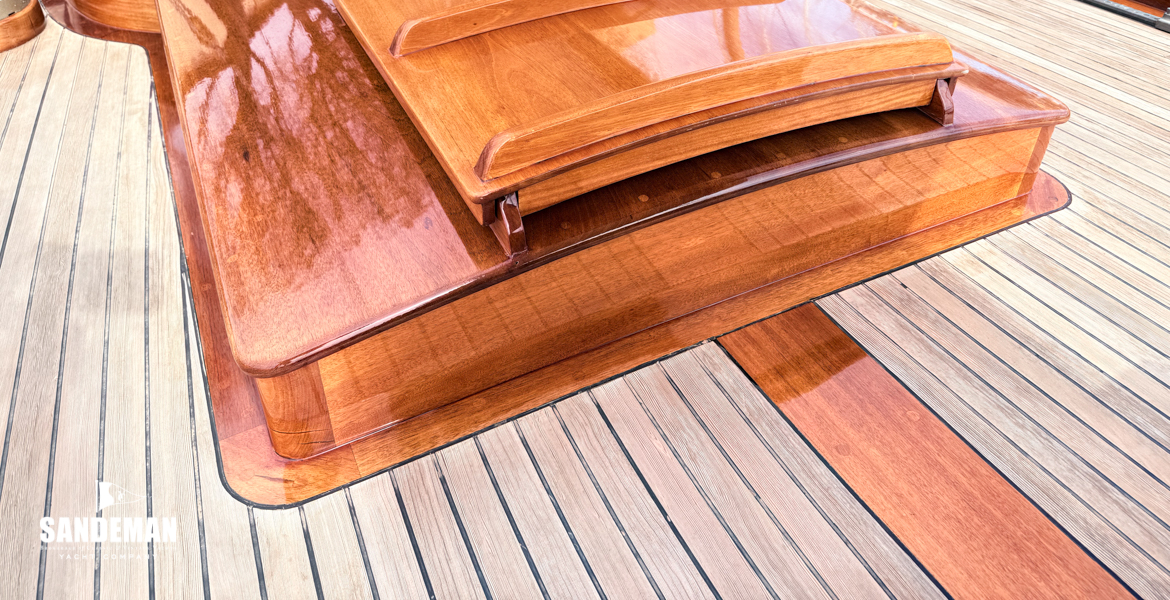 View aft over companionway hatch