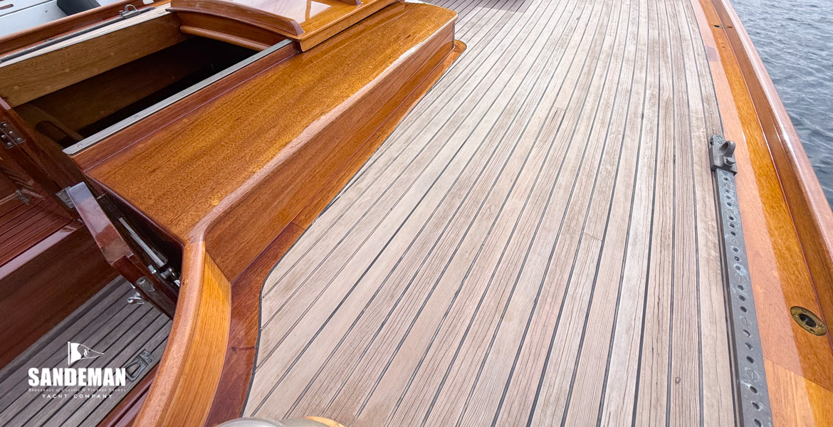 View forward over starboard side deck