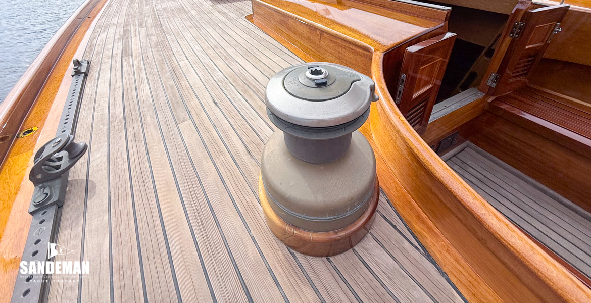 View forward over port side deck