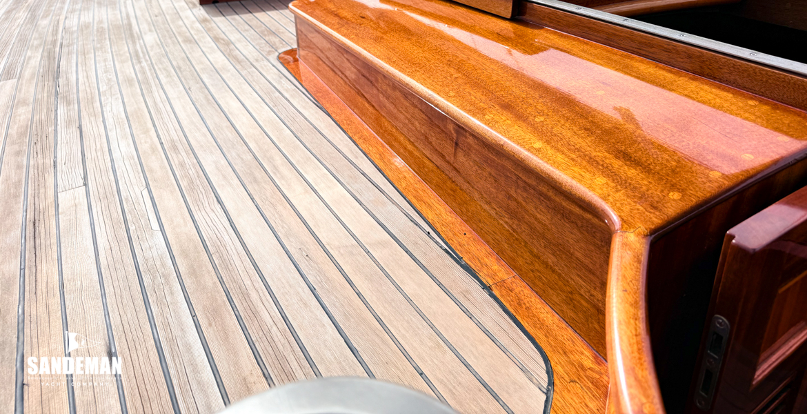 View forward over port side deck