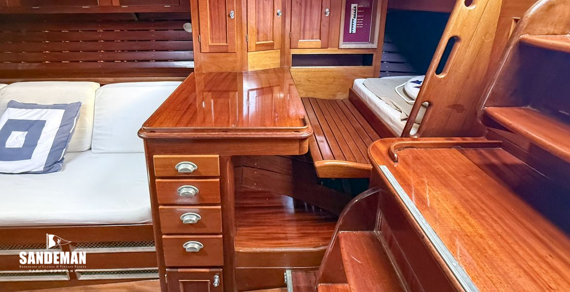 To starboard from companionway