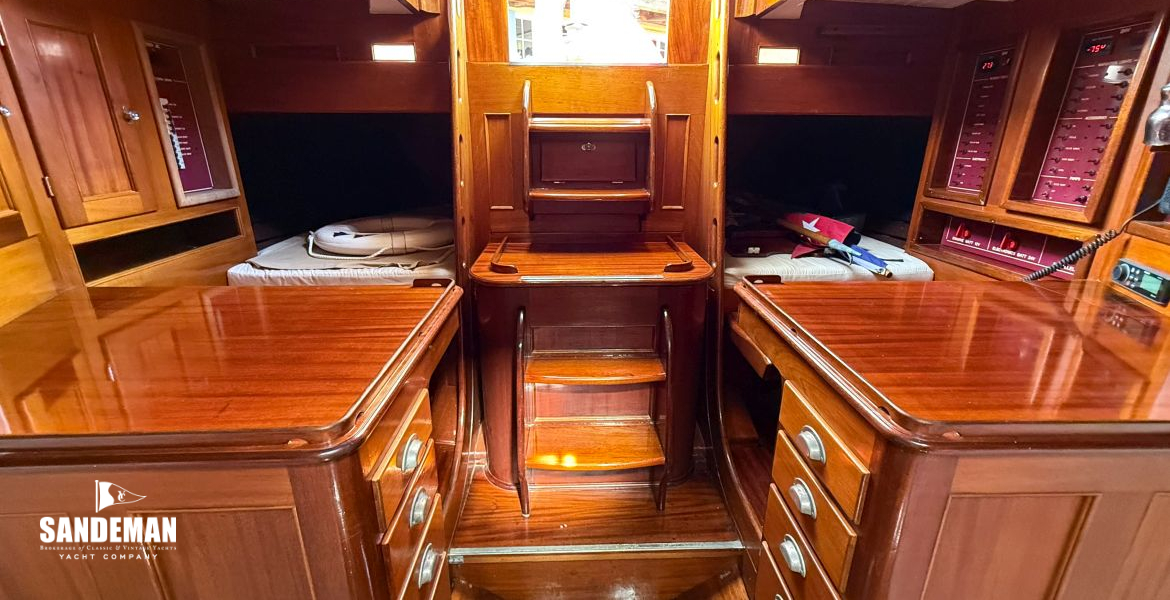 View aft to companionway from saloon