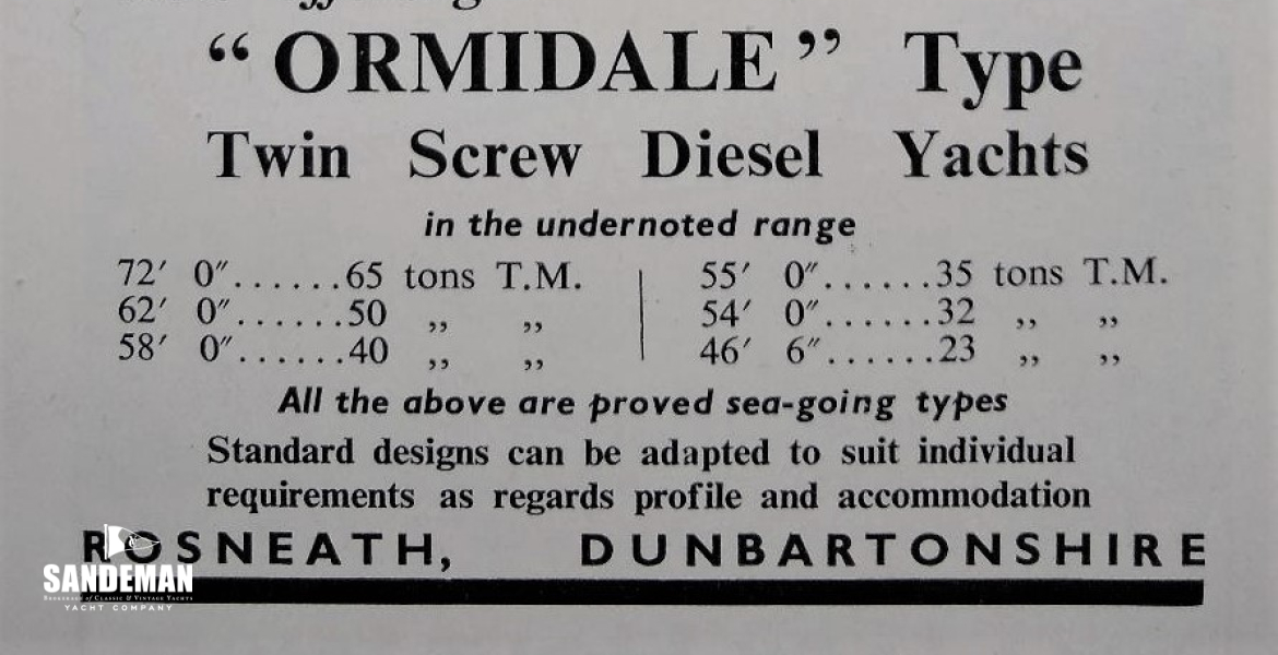 In Silver Ormidale ad 1953