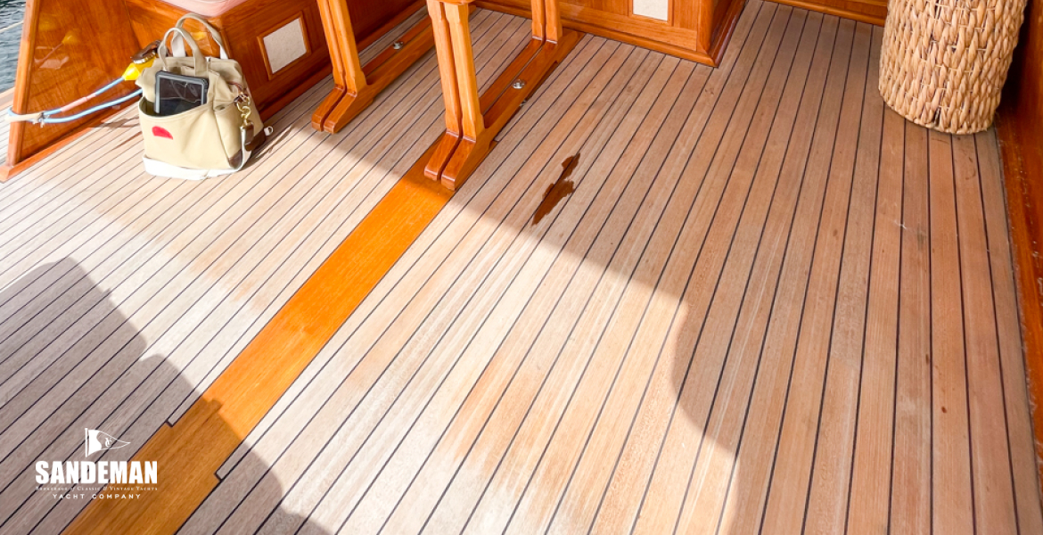 View forward to deck shelter