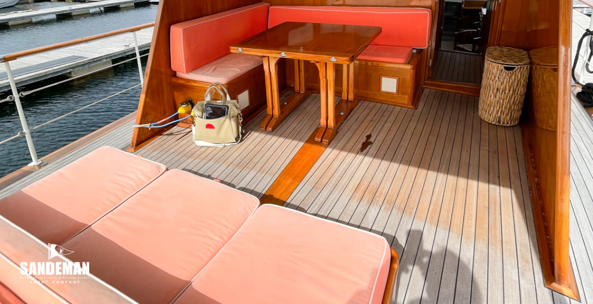 View forward to deck shelter