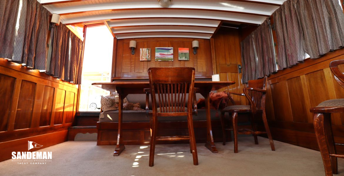 Deck saloon view aft
