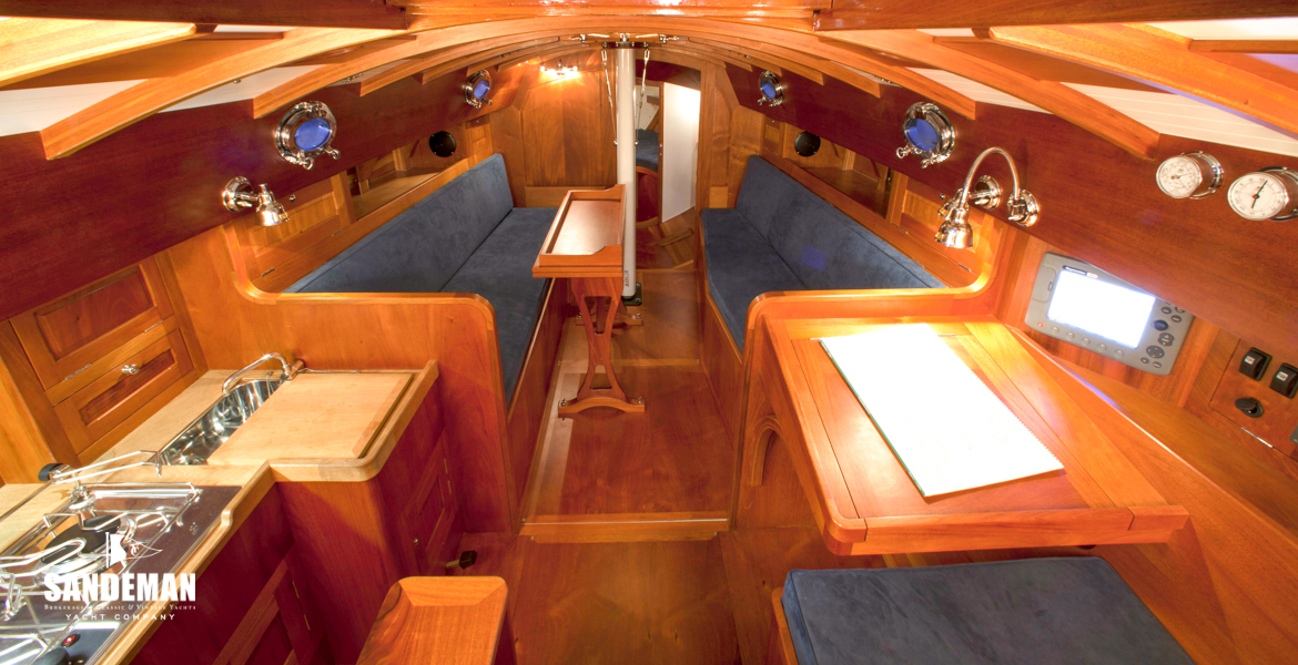 Accommodation view forward from companionway