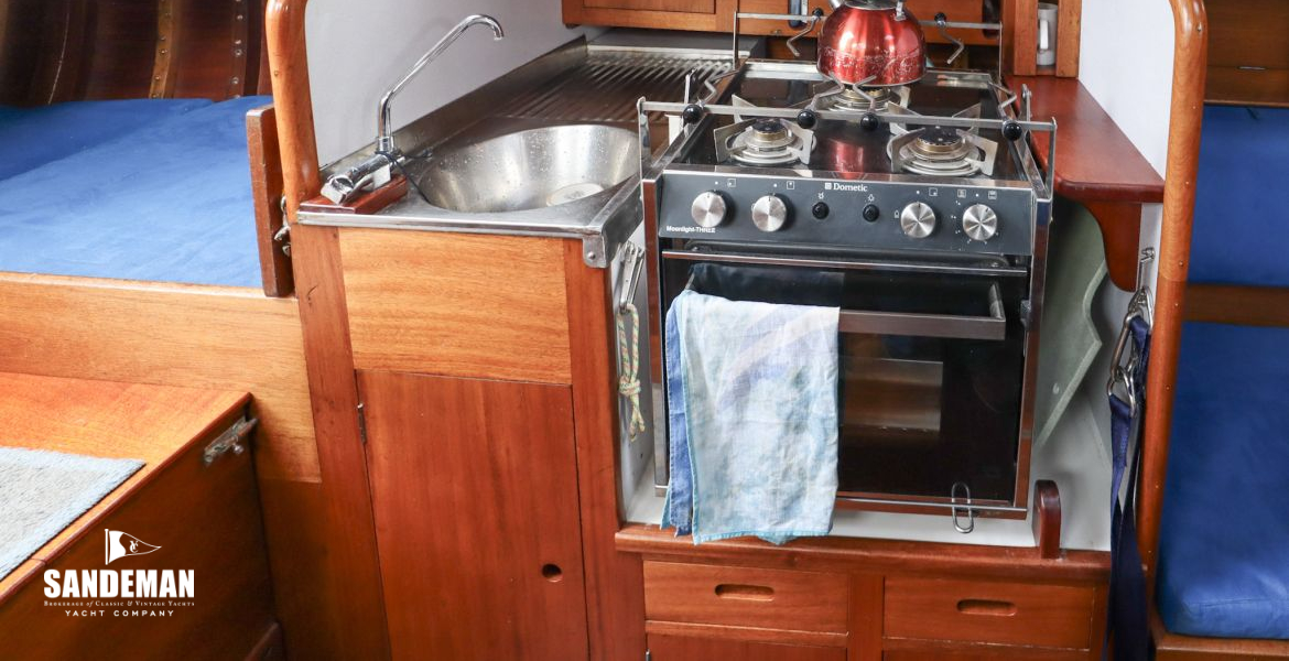 Galley to port