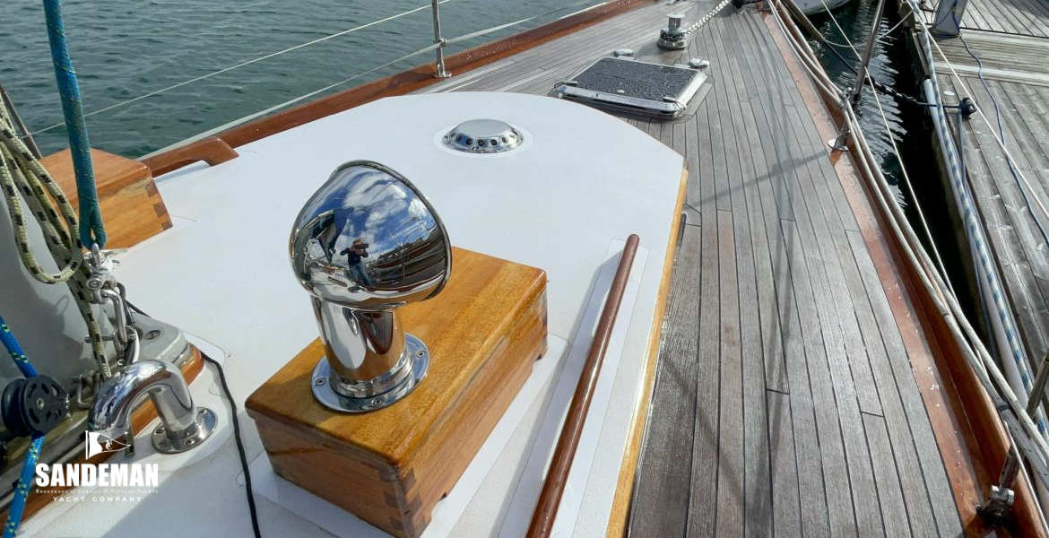 View forward from mast