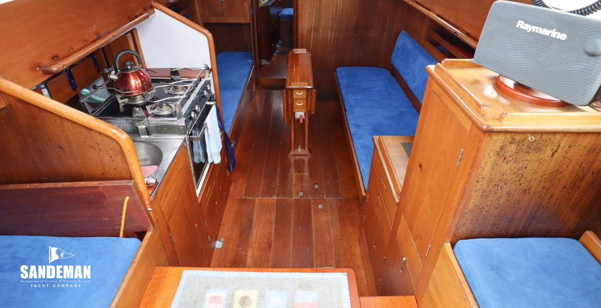 Accommodation view forward from companionway