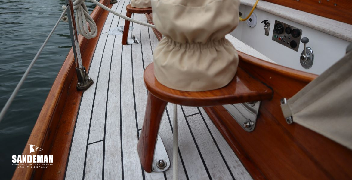 Starboard side deck view aft