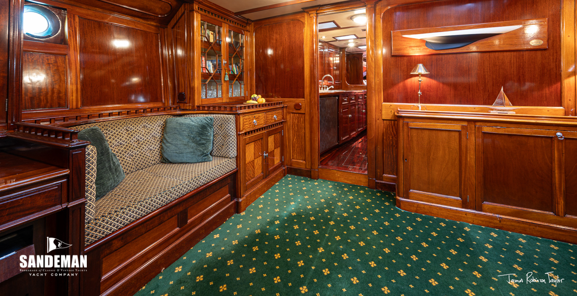 Saloon view forward to port [Photo: James Robinson Taylor]