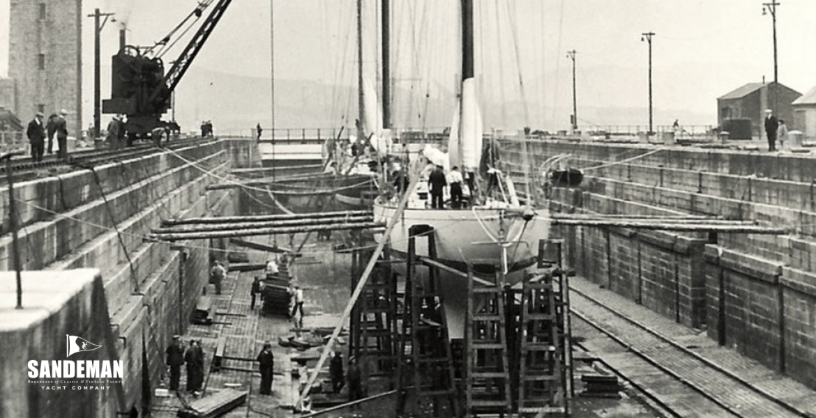 In Garvel drydock, Greenock, before Clyde Fortnight