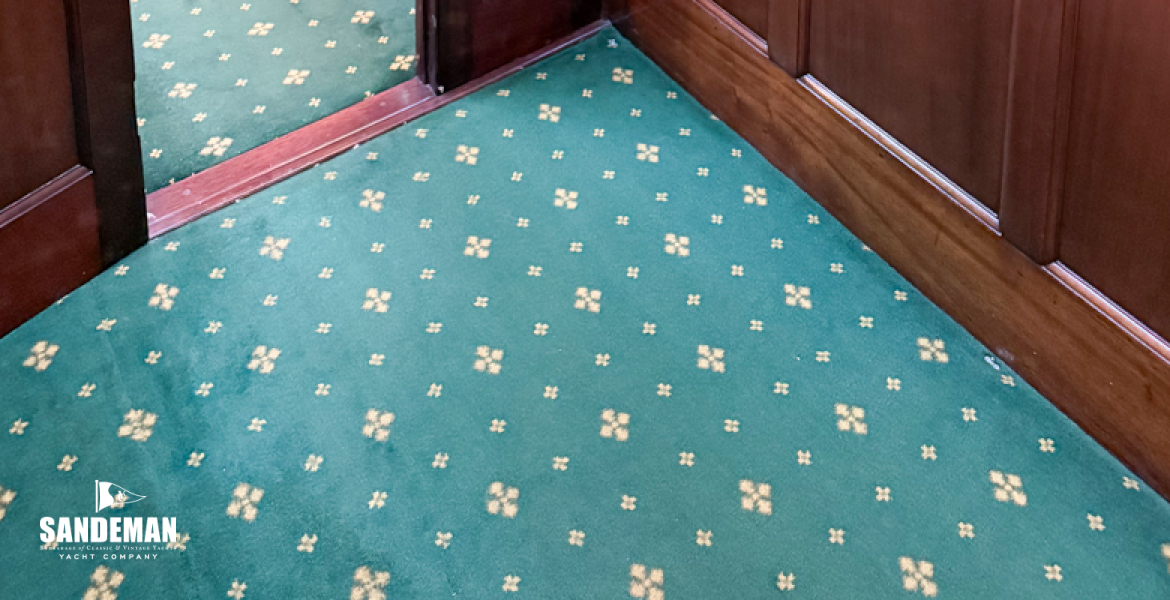 View aft to owner cabin from aft lobby