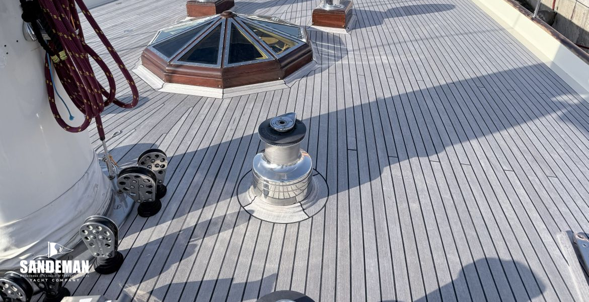 View forward from mast