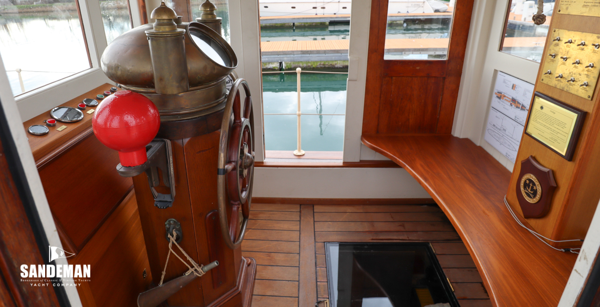 Wheelhouse entrance from port