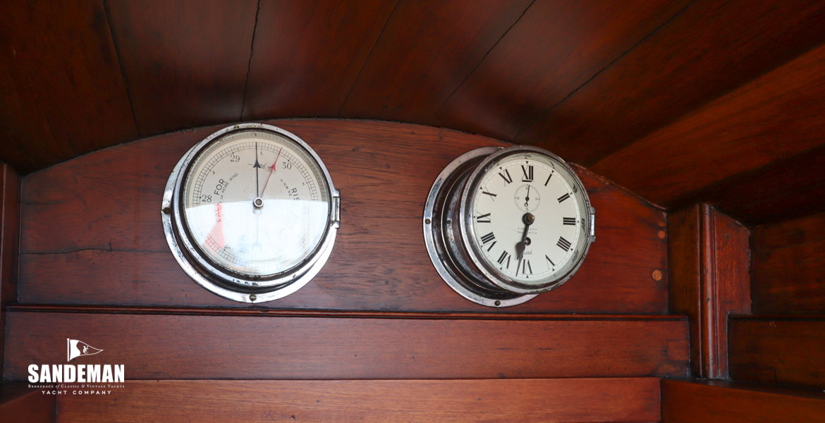 Ship's clock and barometer