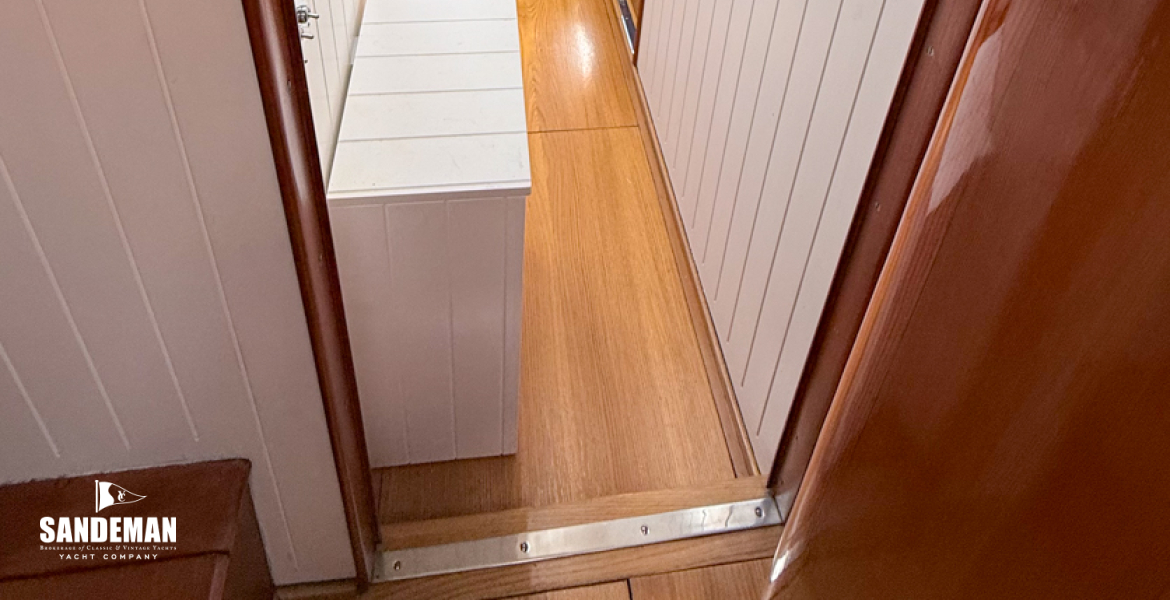 View aft from forward double guest cabin