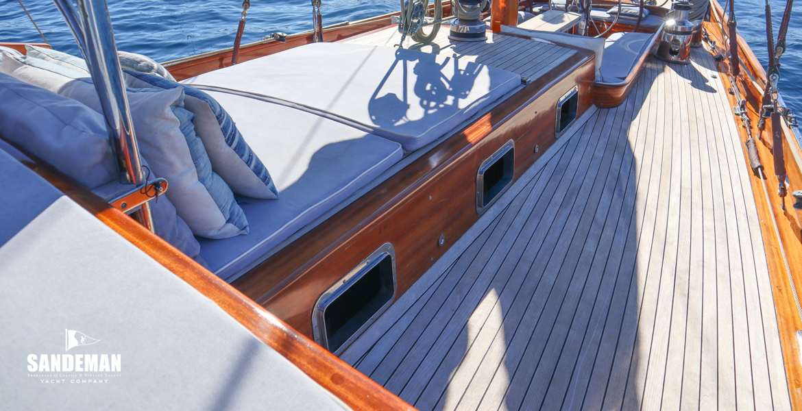 Port aft side deck view aft