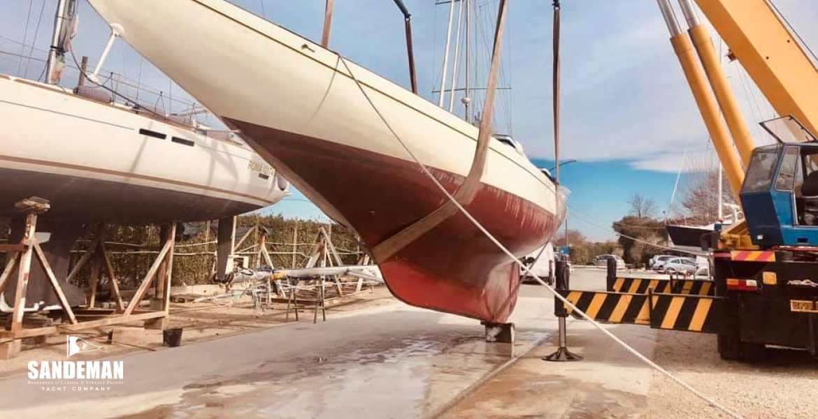 Hauled out [Photo: Classic Yacht Experience FB]