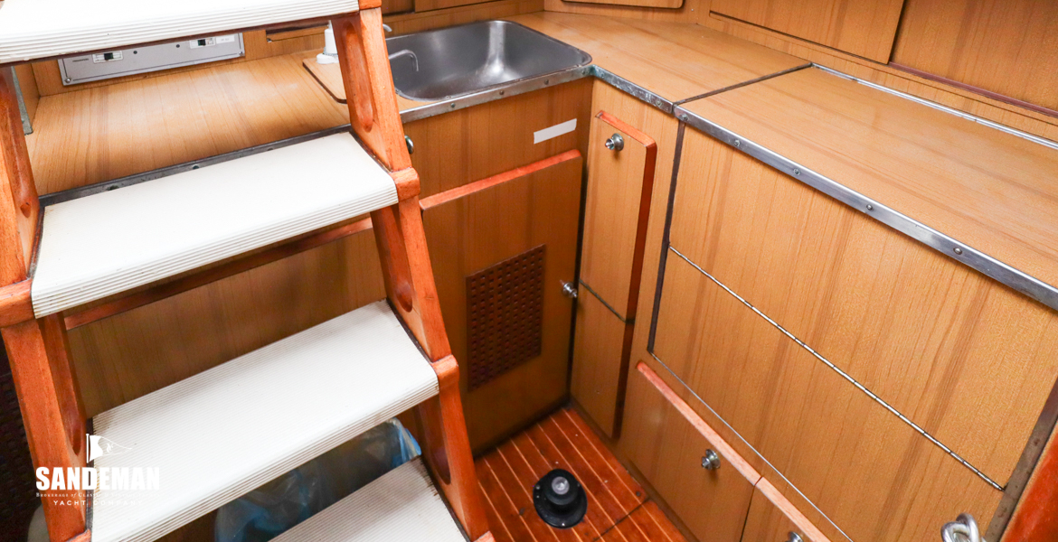Galley to port aft