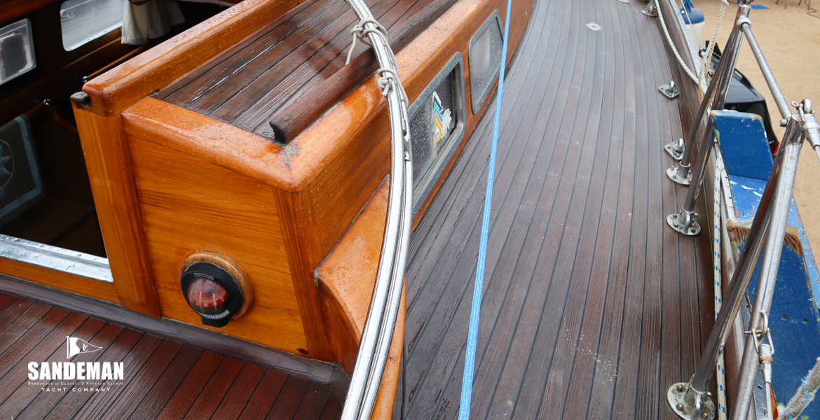 Starboard side deck view forward