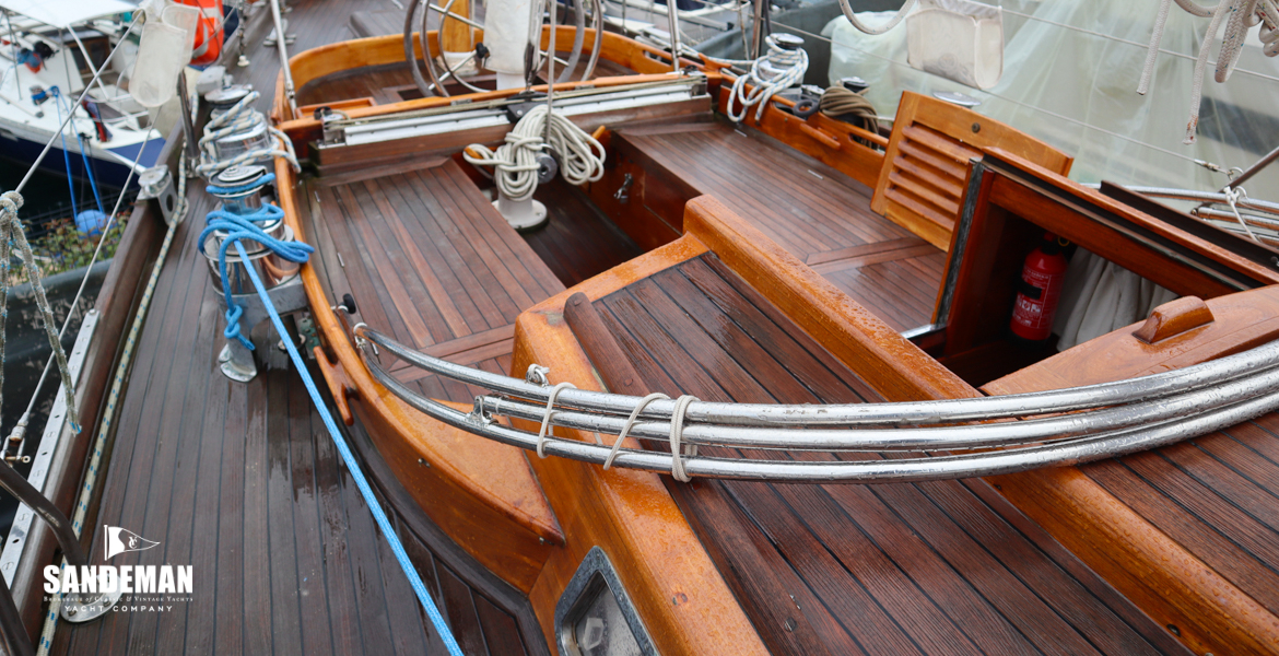 Companionway and cockpit view aft