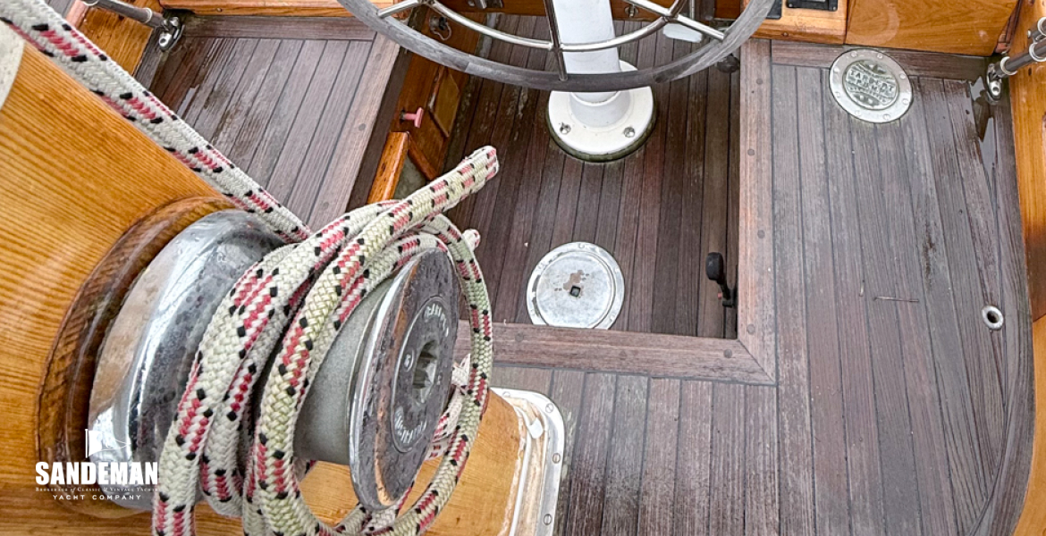 Cockpit view forward from mizzen
