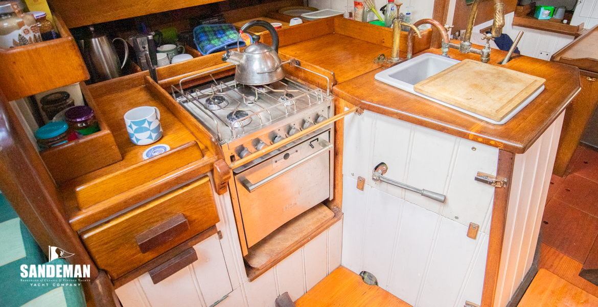 Galley to port