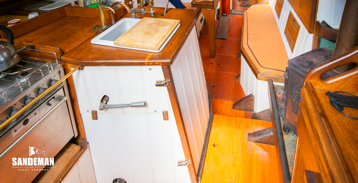 View forward from galley