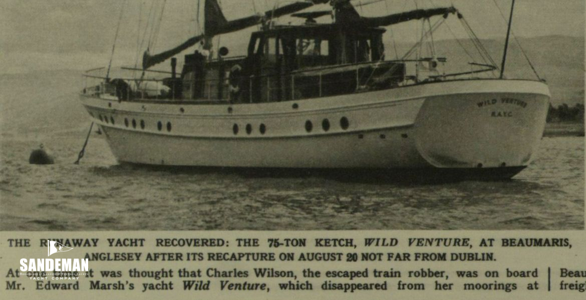 Back on her home mooring, Beaumaris August 1964 after her first wild venture