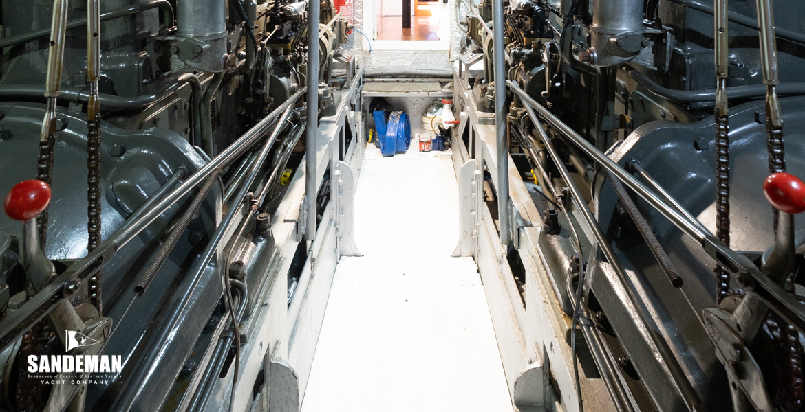 Engine room view forward