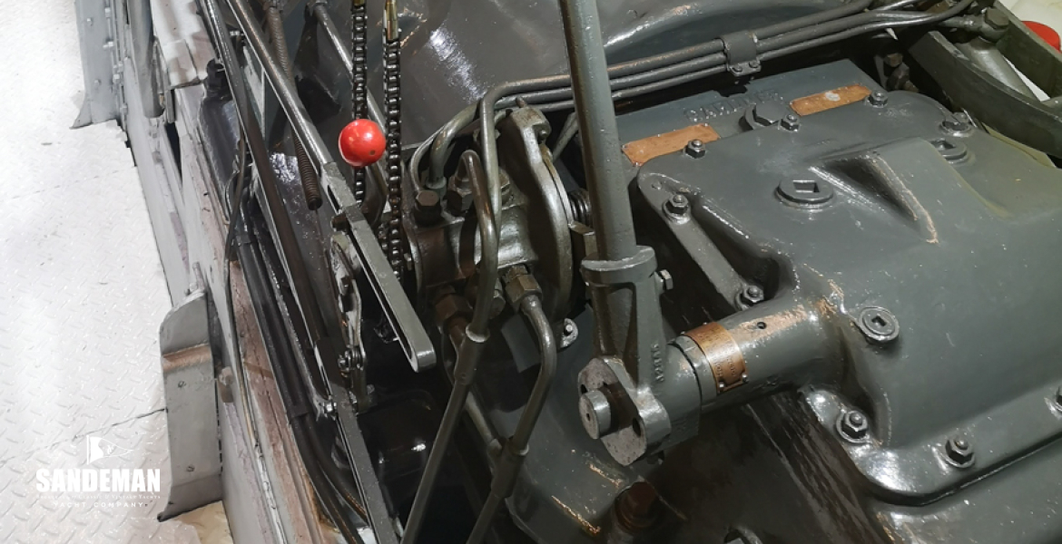Starboard engine view forward