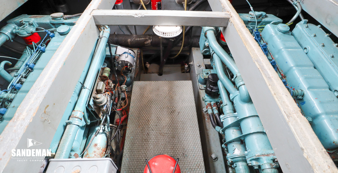 Engines space under deckhouse