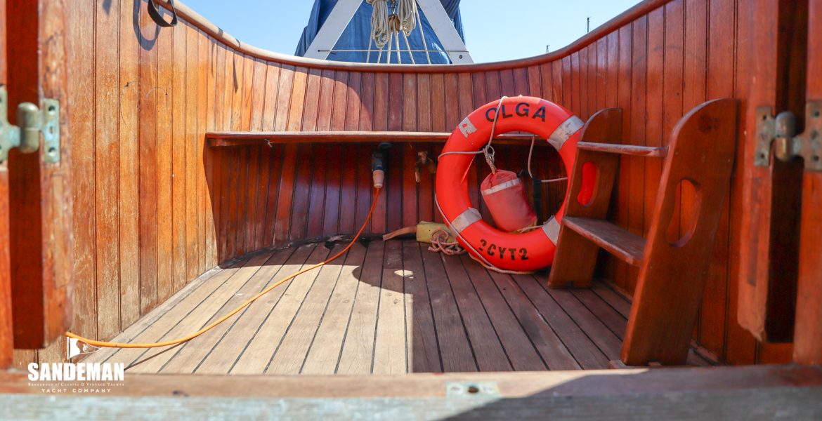 Cockpit view aft from companionway