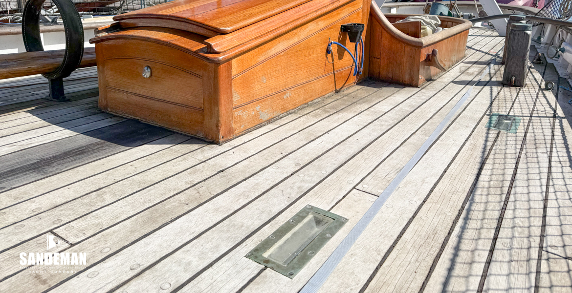 View aft to companionway hatch