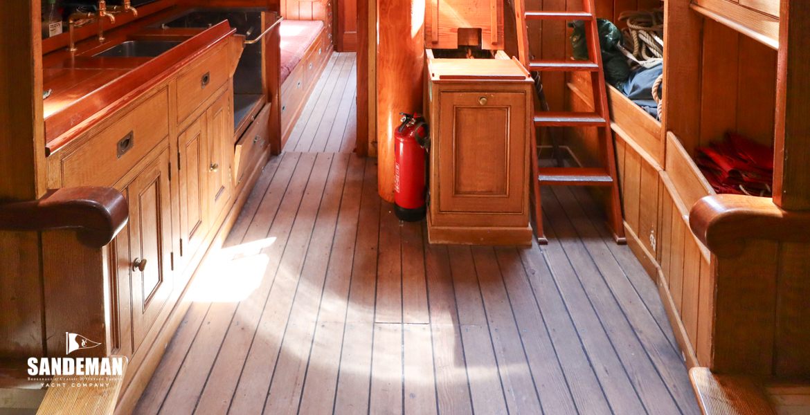 Forward accommodation view aft