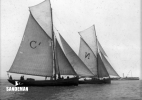 ALPHA ('N') with FROLIC ('Cf') Pilot Cutter regatta early 1900s [Photo: Bristol Museums & Archives/ www.penarth-dock.org.uk ]