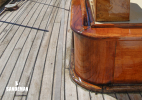 Starboard side deck view aft