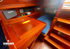 Navigation area and quarterberth view aft to starboard