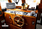 Wheelhouse view forward to port