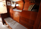 Forward settee and pilot berths view aft