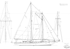 Mayan profile and sails as designed (doghouse was never built)