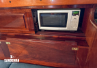 Saloon to port - microwave just aft of galley