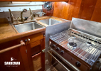 Galley to port - view forward