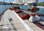 Starboard side deck view aft
