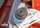 Sheet winches and port side deck