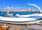 Williams 435 Sportjet tender stowed